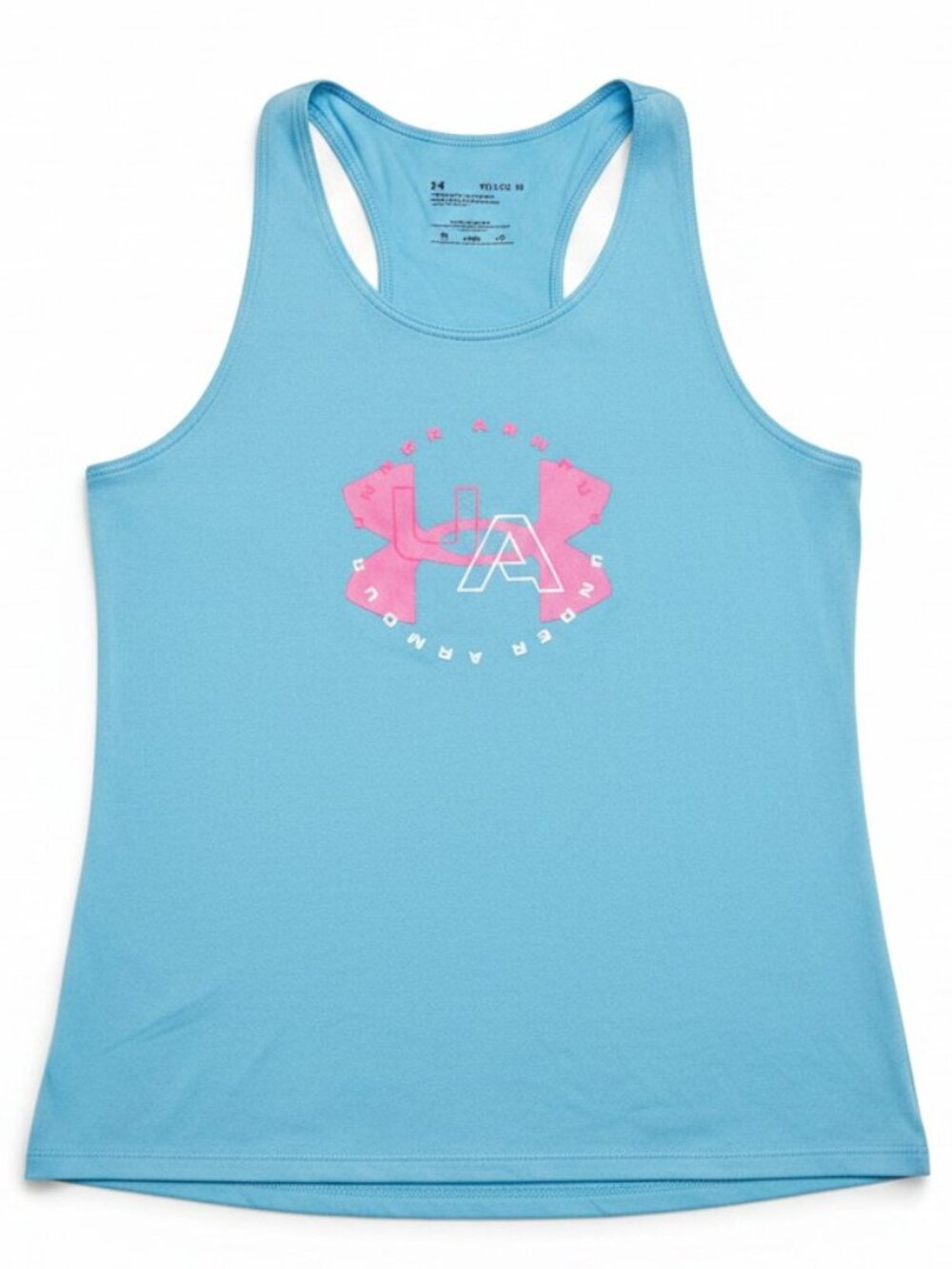 Under Armour Youth Girls Razer Back Graphic Print Tank Top (M)